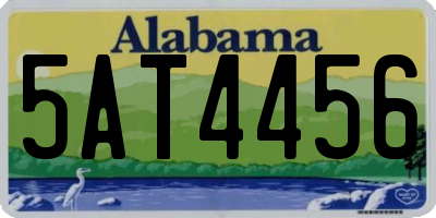 AL license plate 5AT4456