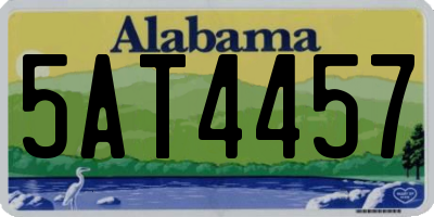 AL license plate 5AT4457