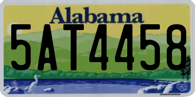 AL license plate 5AT4458