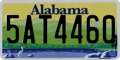 AL license plate 5AT4460