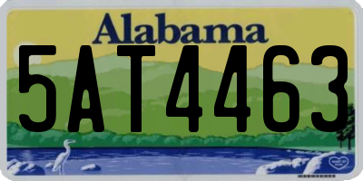 AL license plate 5AT4463