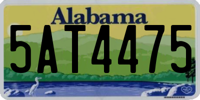 AL license plate 5AT4475
