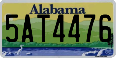 AL license plate 5AT4476