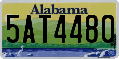 AL license plate 5AT4480