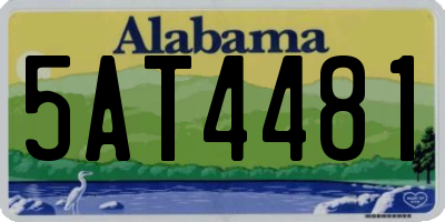 AL license plate 5AT4481