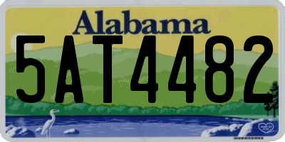 AL license plate 5AT4482
