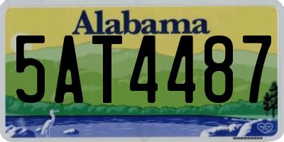 AL license plate 5AT4487