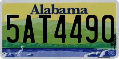 AL license plate 5AT4490