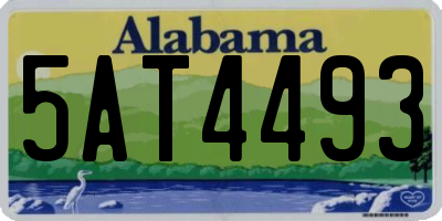 AL license plate 5AT4493