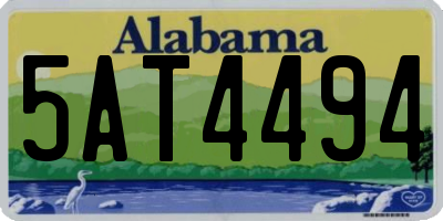 AL license plate 5AT4494