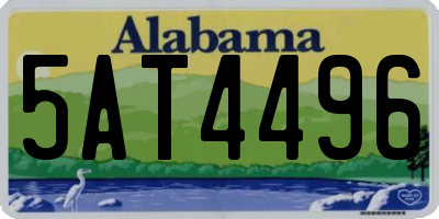 AL license plate 5AT4496
