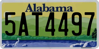 AL license plate 5AT4497