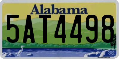 AL license plate 5AT4498
