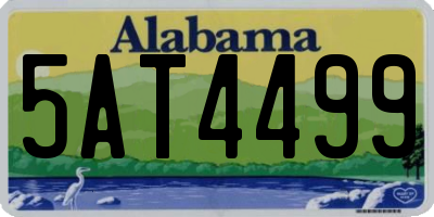 AL license plate 5AT4499