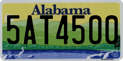 AL license plate 5AT4500