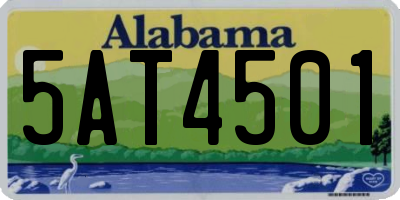 AL license plate 5AT4501