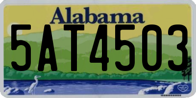 AL license plate 5AT4503