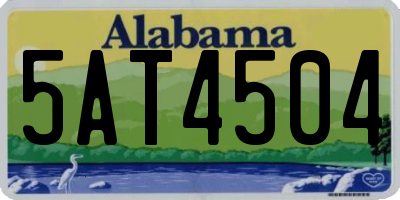 AL license plate 5AT4504