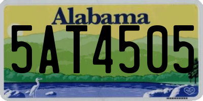 AL license plate 5AT4505