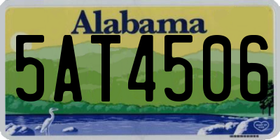 AL license plate 5AT4506