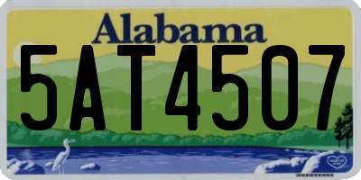 AL license plate 5AT4507