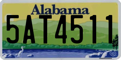 AL license plate 5AT4511