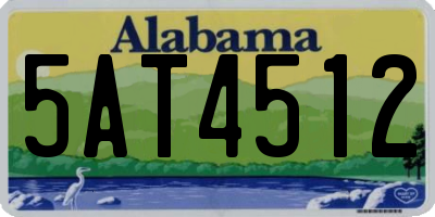 AL license plate 5AT4512