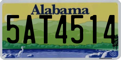 AL license plate 5AT4514