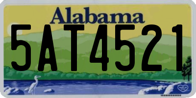 AL license plate 5AT4521