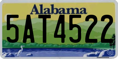 AL license plate 5AT4522
