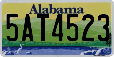 AL license plate 5AT4523
