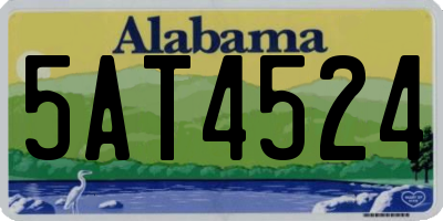 AL license plate 5AT4524