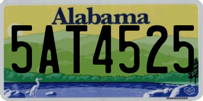 AL license plate 5AT4525