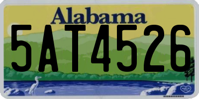 AL license plate 5AT4526