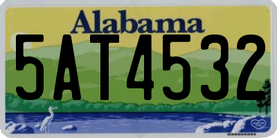 AL license plate 5AT4532