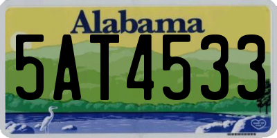 AL license plate 5AT4533