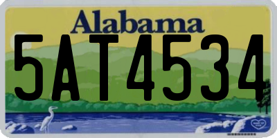 AL license plate 5AT4534