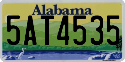 AL license plate 5AT4535