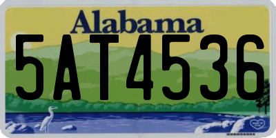 AL license plate 5AT4536