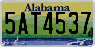 AL license plate 5AT4537