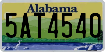 AL license plate 5AT4540