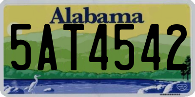 AL license plate 5AT4542