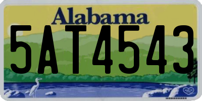AL license plate 5AT4543