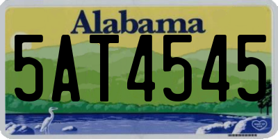 AL license plate 5AT4545