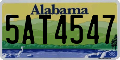 AL license plate 5AT4547