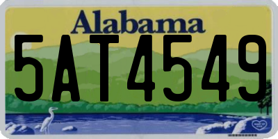 AL license plate 5AT4549