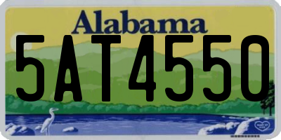 AL license plate 5AT4550