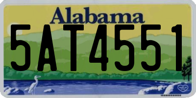 AL license plate 5AT4551