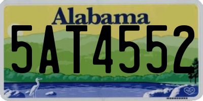 AL license plate 5AT4552