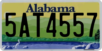 AL license plate 5AT4557